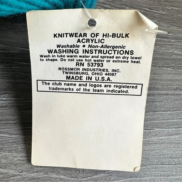 Vintage Charlotte Hornets NBA Head / Ear Warmer NOS NWT Made in USA Deadstock - Picture 4 of 5